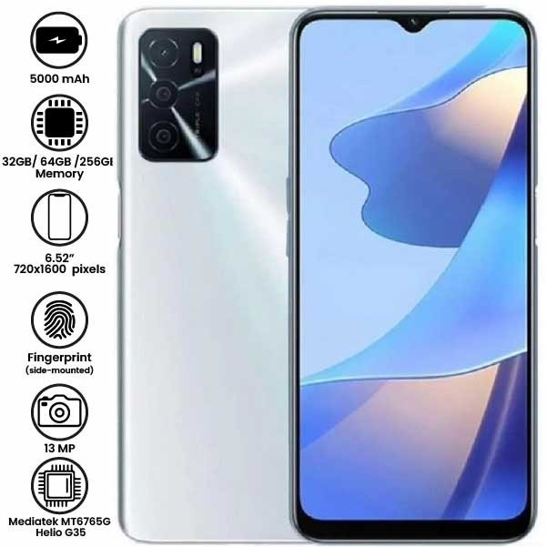 Oppo a16 smartphone, available at Mobitel UK